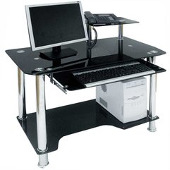 Best Inspirations : Black Computer Desk Looks Elegant - Karbonix