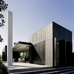 Black Cubic House Design With Mixing Modern Architecture And - Karbonix