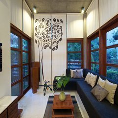 Black Tree Ornament On Glass Window In Living Room Looks Fancy - Karbonix