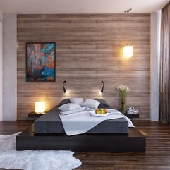 Black Wallpaper Wood Bed Luxurious Inspiration - Karbonix