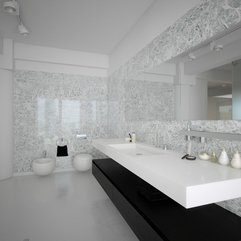 Black White Contemporary Bathroom Design - Karbonix