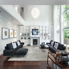 Black White Living Rooms Artistic Contemporary - Karbonix