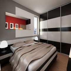 Black White Small Bedroom Idea In Modern Style - Karbonix