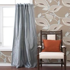 Blue Gray Wallpaper Bold Floral - Karbonix