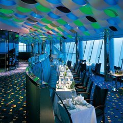 Blue Restaurant Interior Design Futuristic Style - Karbonix