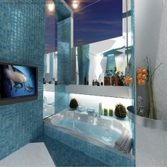 Blue Tiles Bathroom Creative Ideas - Karbonix