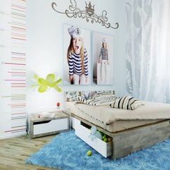 Best Inspirations : Blue White Taupe Girls Bedroom With Swirling Wall Decal By Natasha Looks Elegant - Karbonix