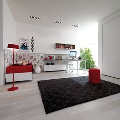 Best Inspirations : Bold Red Bedroom Designs With Computer Desk Home Interior Design - Karbonix