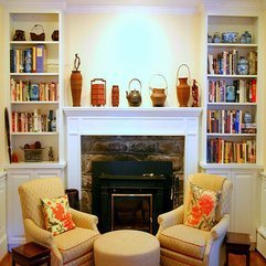 Bookshelves Fireplace Mantel - Karbonix