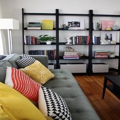 Bookshelves With Comfortable Sofa Apartment Therapy - Karbonix