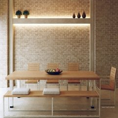 Brick Dining Room Bench Neutral Exposed - Karbonix