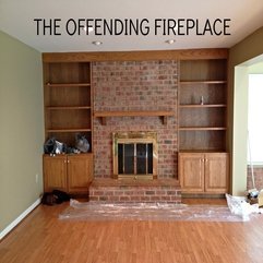 Brick Fireplace Mantel In Red Color Home Design Pictures - Karbonix