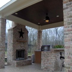 Best Inspirations : Brick Material Outdoor Porches With Fireplaces - Karbonix