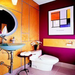 Best Inspirations : Bright Colorful Bathroom At Lovely Design Ideas Coosyd Interior - Karbonix