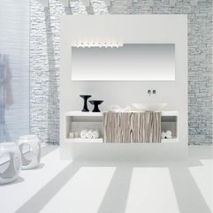 Bright White Bathroom Design Combination In Modern Style - Karbonix