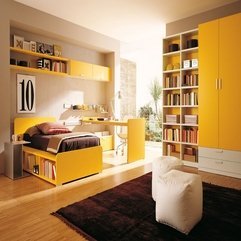 Bright Yellow Tone Wardrobe Bookcase Table Bedding - Karbonix