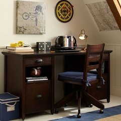 Brown Boys Study Desk Simple Dark - Karbonix