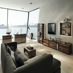 Brown Marvelous Living Room In Gray - Karbonix