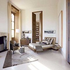 Brown White Walnut Platform Bedroom In Modern Style - Karbonix