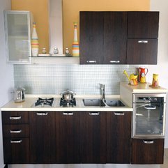 Best Inspirations : Brown Wooden Kitchen With Cute Backsplash Modern Dark - Karbonix