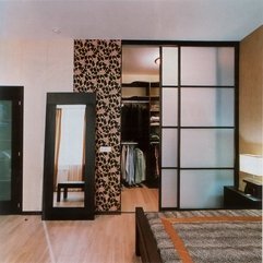 Built In Wardrobe Closet With Blur Glass Door In Modern Style - Karbonix