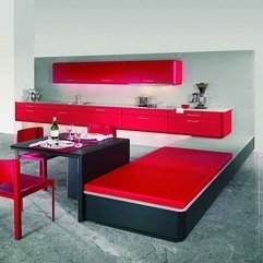 Cabinet Red Kitchen - Karbonix