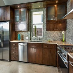 Cabinets In Kitchen With Fridge Glass - Karbonix
