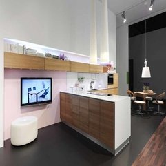 Cabinets With Wall Tv Modern Kitchen - Karbonix