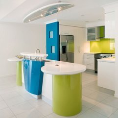 Best Inspirations : Calming Modern Kitchen With Artistic Color - Karbonix