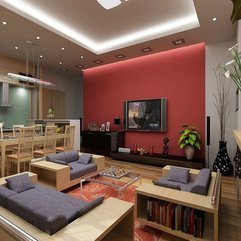 Captivating Red Living Room - Karbonix