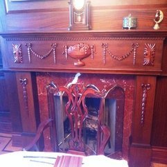 Carved Fireplace Mantel Installed Grant McMillan Wood Carvings - Karbonix