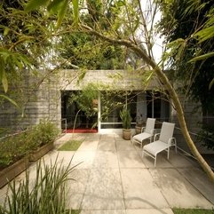 Chairs Next To Plants Pot For Balcony Space White Lounge - Karbonix