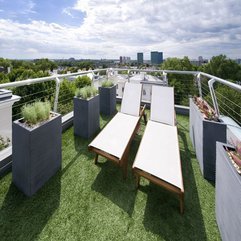 Chairs Roof Top Balcony With Green Grass Floor Two Lounge - Karbonix