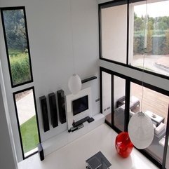 Best Inspirations : Chandelier White Living Room Viewed From Upper Level White Rounded - Karbonix