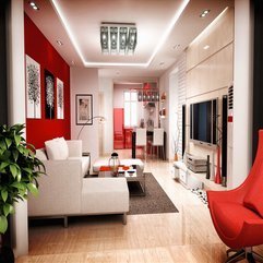 Best Inspirations : Chic And Stylish Modern Modern Living Room With Red Color - Karbonix