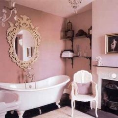 Chic Bathroom Decorating Decorations Simple Pink Walls - Karbonix