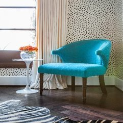 Chic Blue Chair Design With Zebra Carpet - Karbonix