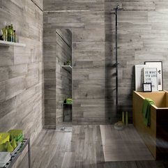 Best Inspirations : Chic Designing Grey Tile In Bathroom - Karbonix