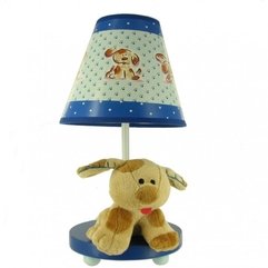 Children Table Lamp Blue Doggy - Karbonix