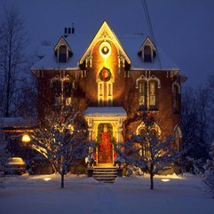 Best Inspirations : Christmas Interior Design Frontside Amazing House - Karbonix