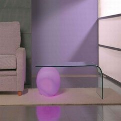 Coffee Table With Purple Accent Globe - Karbonix