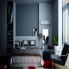 Color Theme Small Bedroom Idea Modern Blue - Karbonix
