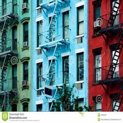 Best Inspirations : Colorful Apartment Buildings With Fire Escapes Royalty Free Stock - Karbonix