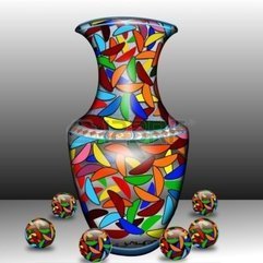 Colorful Vase Vase Shaped Bananas To Areas Of The Carpet Royalty - Karbonix