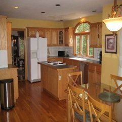 Colors With Oak Cabinets With Dining Table Kitchen Paint - Karbonix