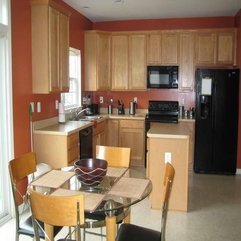 Colors With Oak Cabinets With Glass Table Kitchen Paint - Karbonix
