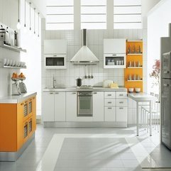 Combined With White Background Orange Kitchen - Karbonix