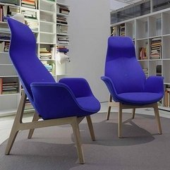 Comfortable Lounge Chair Blue Modern - Karbonix
