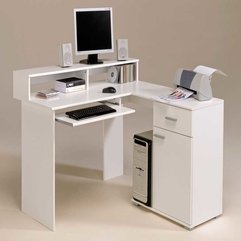 Computer Desk Furniture Interior Design Decorating White Modern - Karbonix