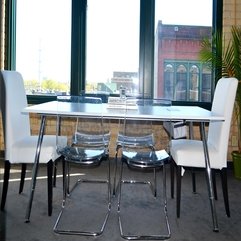 Best Inspirations : Conference Room With White Space Saving Table Minimalist Cool - Karbonix